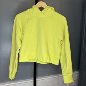 Lululemon loungeful cropped hoodie‎ electric lemon Yellow Size 4